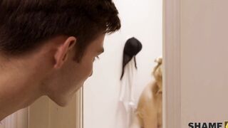 SHAME4K. Super Sexy MILF comes to take a shower but ends up having sex