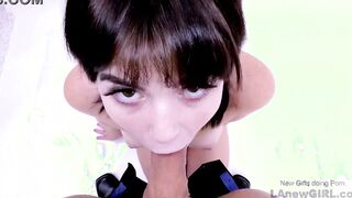Adorable Dark Hair new inside modeling gets dick inside studio