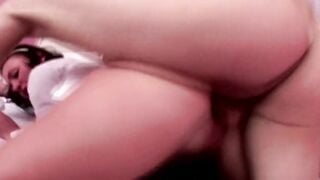 She knows how to take a huge dick inside her butt