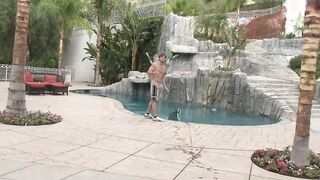 Big Titted dark haired gets facial after stud fucks her on the carpet