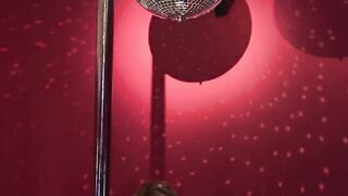 Lusty blonde and dark hair lick each other on the bar