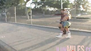 2 tiny breasts teenagers engaging into a Bae 3 way