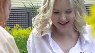 X-Sexsual - Steamy three-way with Goddess lesbians Escaped Bride, Nansy Tiny