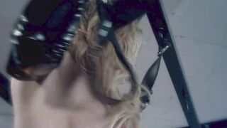 Dirty blonde into pvc uses guy for her banged satisfaction