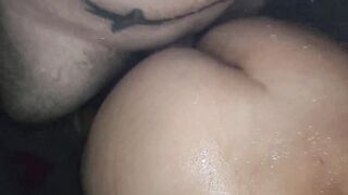 seduce my stepdad inside the restroom when we are alone