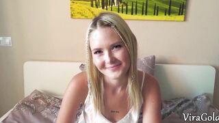 18yo babe Blonde Has Sex Toy Up Her Butt And Screwed By Stepdaddy