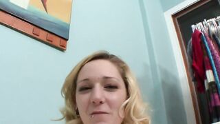 Teens Rylie masturbates and blows dick for cummed