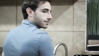 Young blonde screwed rough by sleazy professor