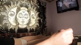 Surprise Hand Job While Watching TV