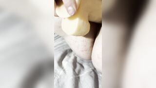 Bbw jizzes using bwc dildo