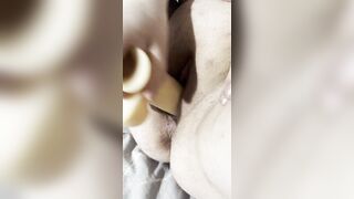 Bbw jizzes using bwc dildo
