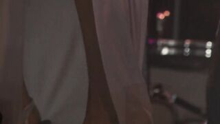 Daring dame survives hardcore 3some sex