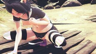 Cartoon Uncensored 3D - Kitty Toy and Anal sex with cummed - Japanese chinese Manga Cartoon Game Porn