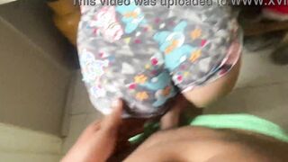Unprotected sex with my stepsister inside the kitchen we were almost discovered by our parents but I still convinced her to eat my milk.