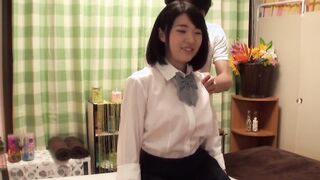 Uniformed girls feeling ecstasy by the hands of a therapist three Part4