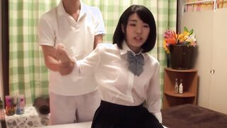 Uniformed girls feeling ecstasy by the hands of a therapist three Part4