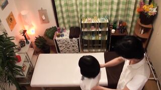 Uniformed girls feeling ecstasy by the hands of a therapist three Part4