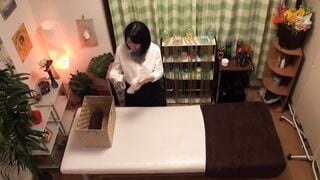 Uniformed girls feeling ecstasy by the hands of a therapist three Part4