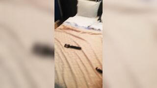 We brush our cunt while watching porn