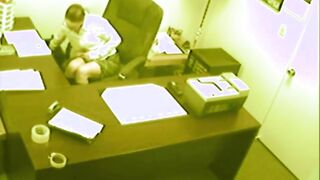 secretary finger fucked and masturbating vagina at office