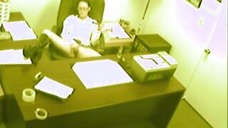secretary finger fucked and masturbating vagina at office