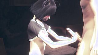 Animated Uncensored 3d - Kitty Hand Job sixty nine and 3 Way - Japanese eastern Manga Animated Game Porn