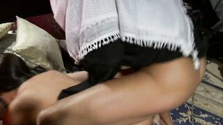 Sweet latin princess fuck into wild 3 way act