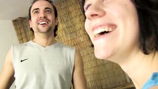 Clarysse offer a fellatio and fucks with David El Moreno