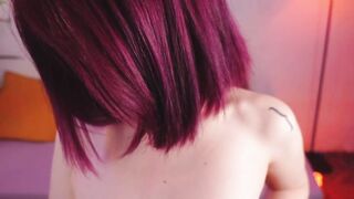 chick sucking off 2 sex toys and sensually waving her long butt