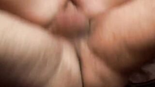 Blonde kitten inside pink fishnets gets rough banged! into bed