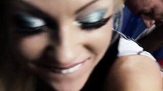 beauty milf gets facial after rides dude's stiff pole cowgirl style