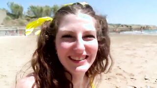 Sabrina Deep give bj and fucks on the beach two