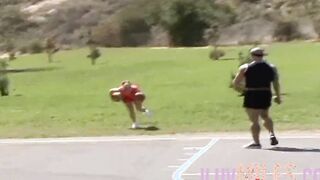 After basketball tiny breasts teens banged with a facial