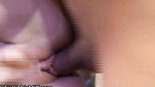 He really likes being penetrated in her very tight cunt
