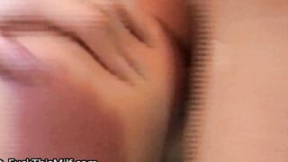 He really likes being penetrated in her very tight cunt