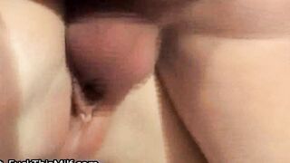 He really likes being penetrated in her very tight cunt