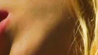 Beautiful blonde gets naked down and fucks outdoors