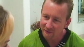Bombshell into pig tails loves anal sex into the toilet