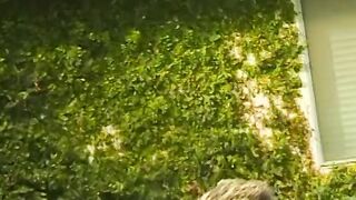 Hottie is screwed on a towel public before giving beautiful fellatio
