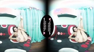 Solo women, Alexandra Roz is masturbating again, inside VR