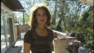 Older lusty stud enjoying erotically ramming a blond snatch on a table public