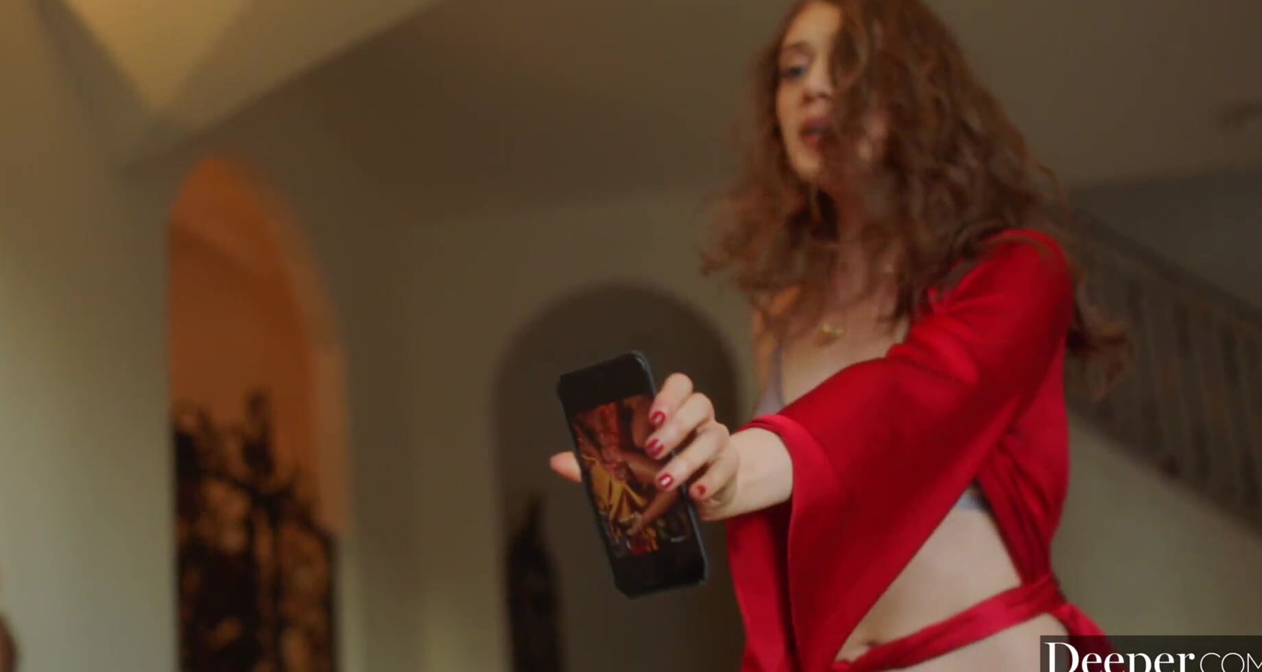 elena koshka red dress Butt-plugged chick prepares for a big cock in her ass
