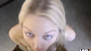 VIP4K. Blonde likes lenders idea to approve credit for vagina-nailing
