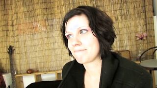 Shy french amateur lovers is doing her first casting clip