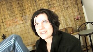 Shy french amateur lovers is doing her first casting clip