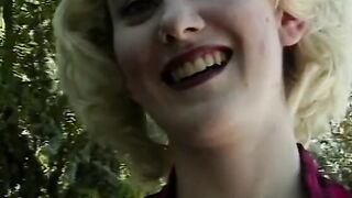 Exotic bitch plows a dude outdoor