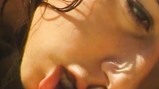 Freaky cuttie loves it when her juicy vagina is screwed by a long cock outside