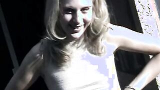 Petite bodied bimbo offer warm blowy before fucking on the living room