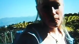 Sweet incredible sexy blonde gets a boned inside the living room