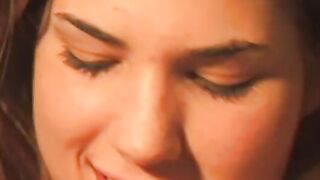 Incredible cuttie likes it when her soak adorable cunt is licked and rubbed